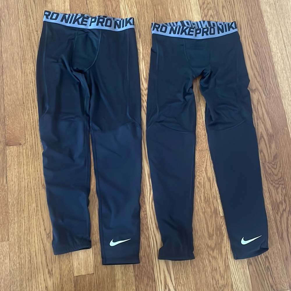 Nike Pro boys leggings for warmth or leg protection, large